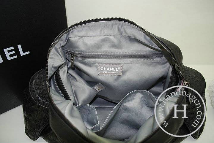 Chanel 36083 Designer Handbag Black Original Caviar Leather With Silver Hardware