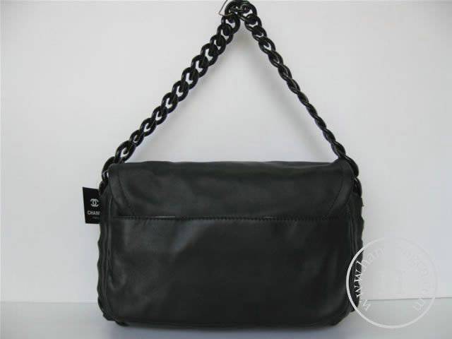 Chanel 36611 Replica Handbag Black Lambskin Leather