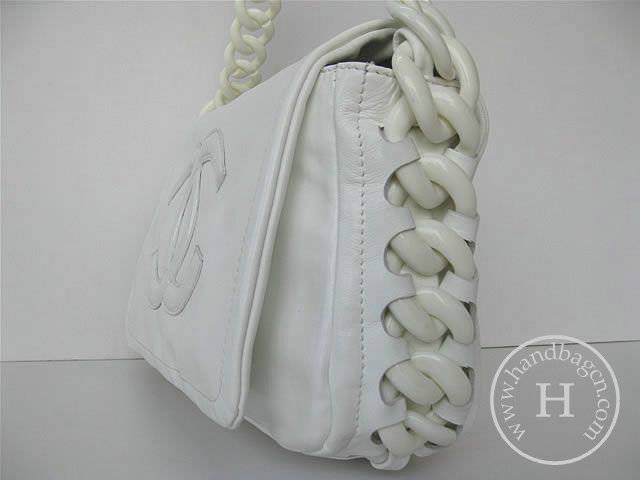 Chanel 36611 Replica Handbag White Lambskin Leather