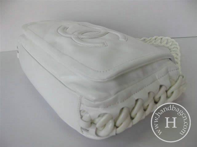 Chanel 36611 Replica Handbag White Lambskin Leather