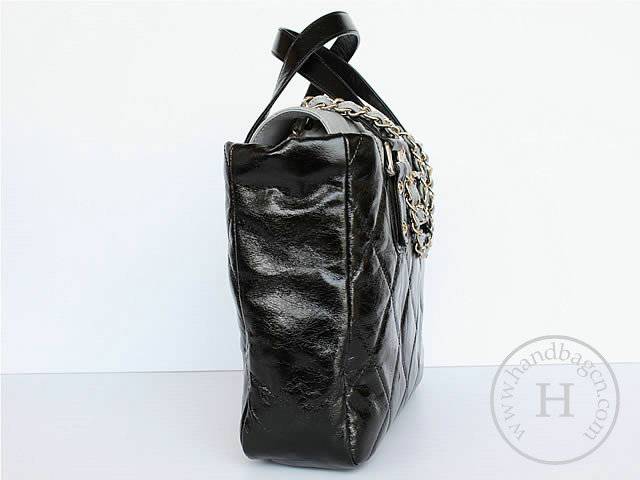 Chanel 39045 Replica Handbag Grey Import Leather With Silver Handbag - Click Image to Close