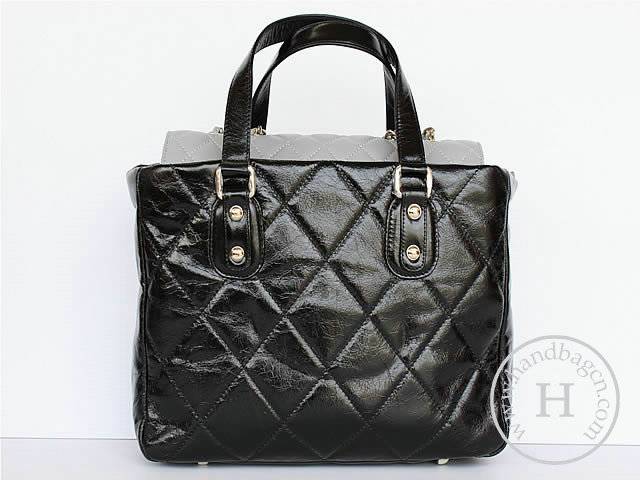 Chanel 39045 Replica Handbag Grey Import Leather With Silver Handbag