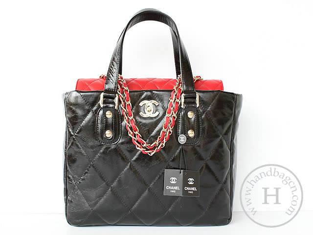 Chanel 39045 Replica Handbag Red Import Leather With Silver Handbag