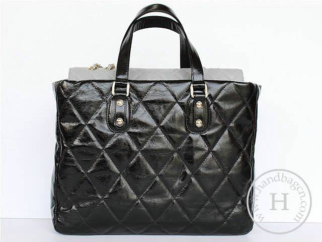 Chanel 39048 Replica Handbag Grey Import Leather With Silver Handbag