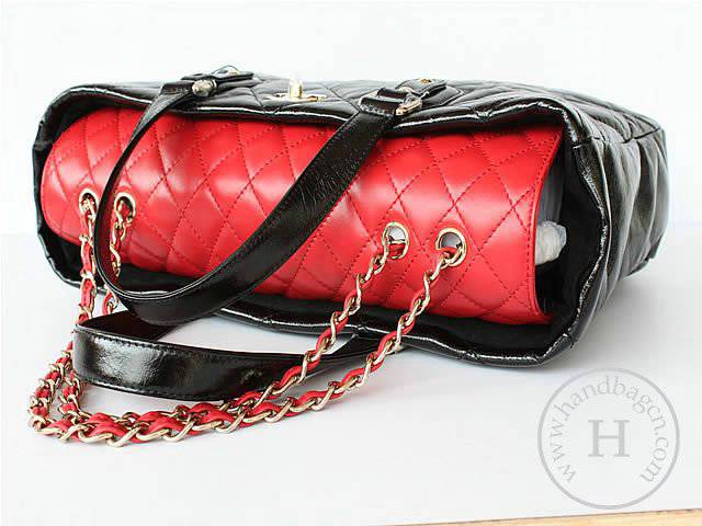 Chanel 39048 Replica Handbag Red Import Leather With Silver Handbag