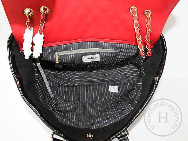 Chanel 39048 Replica Handbag Red Import Leather With Silver Handbag - Click Image to Close