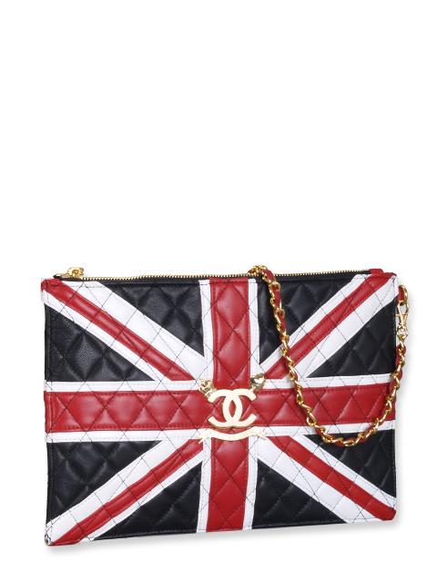Chanel 39242 Union Jack Quilted Small Bag