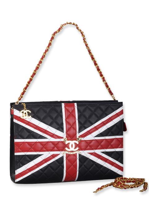 Chanel 39243 Union Jack Quilted Large Bag