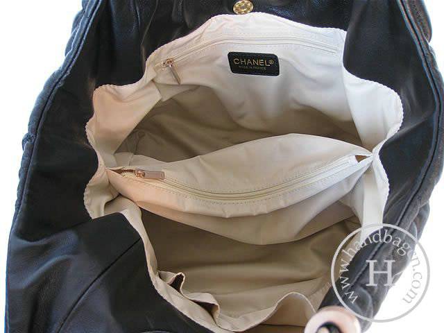 Chanel 40133 Replica Handbag Black lambskin leather handbag with Gold Hardware - Click Image to Close