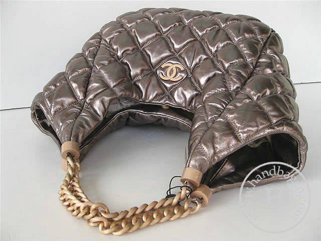 Chanel 40133 Replica Handbag silver grey lambskin leather with Gold Hardware - Click Image to Close