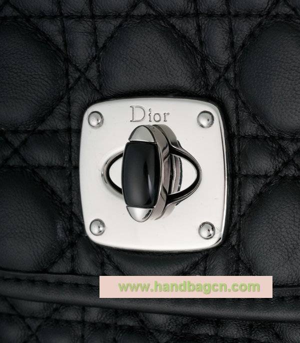 Christian Dior 44553 Black Charming Lock Shoulder Bag - Click Image to Close