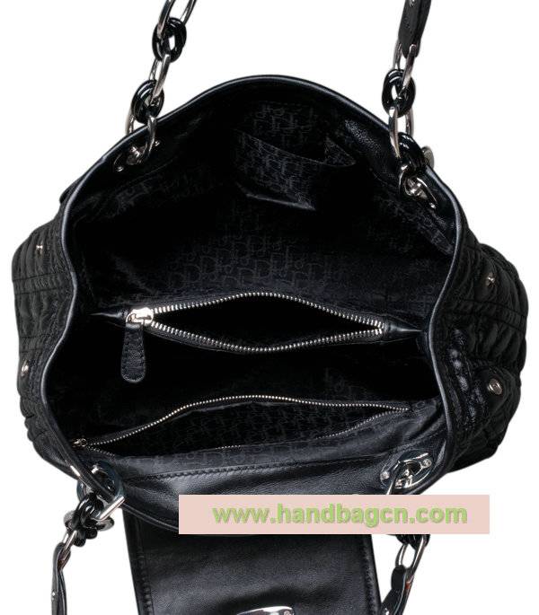 Christian Dior 44553 Black Charming Lock Shoulder Bag