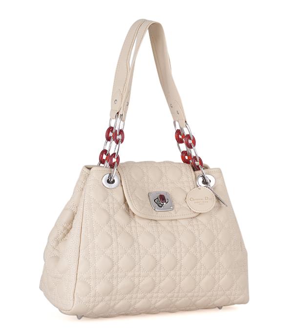 Christian Dior 44553 Beige Charming Lock Shoulder Bag - Click Image to Close