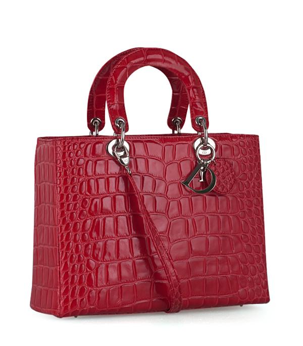 Christian Dior 44561 Crocodile Lady Bag