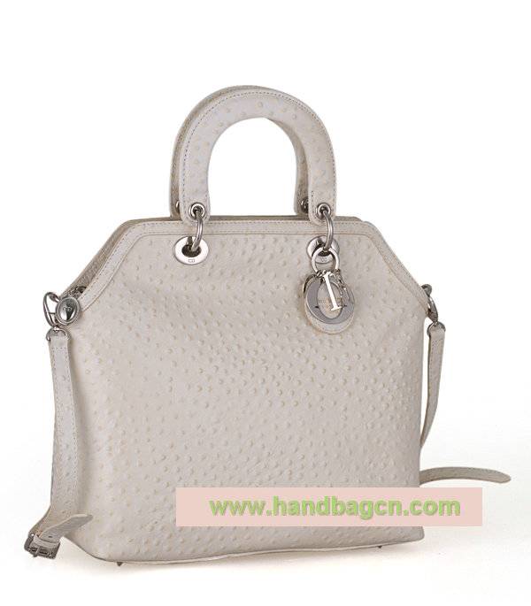 Christian Dior 44571 Granville Ostrich Leather Bag - Click Image to Close