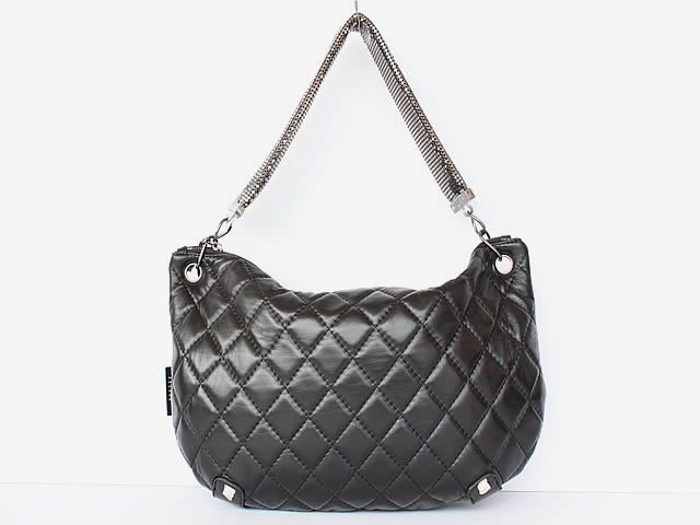 Chanel 46007 replica handbag Classic black lambskin leather with Silver hardware - Click Image to Close