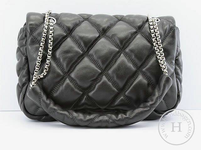 Chanel 46163 replica handbag Classic black lambskin leather with Silver hardware - Click Image to Close