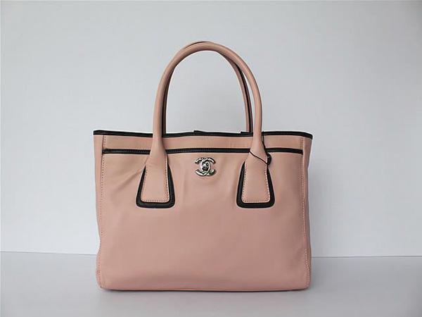 Chanel 46174 Replica Handbag Pink Lambskin Leather With Silver Hardware - Click Image to Close