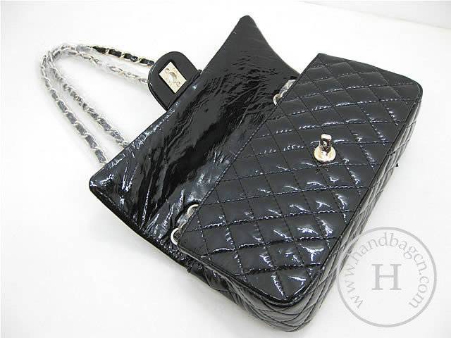 Chanel 46513 replica handbag Classic Black patent leather with Gold hardware - Click Image to Close