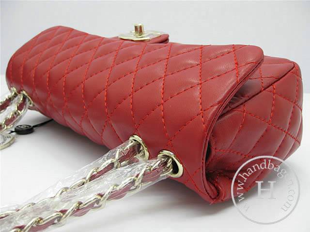 Chanel 46513 replica handbag Classic Red lambskin leather with Gold hardware - Click Image to Close