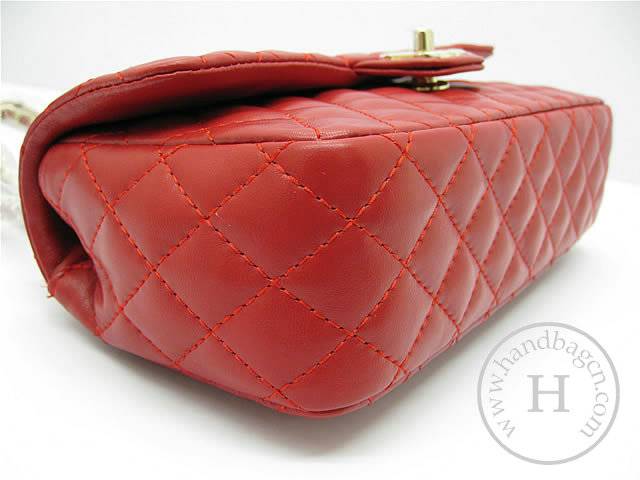 Chanel 46513 replica handbag Classic Red lambskin leather with Gold hardware - Click Image to Close