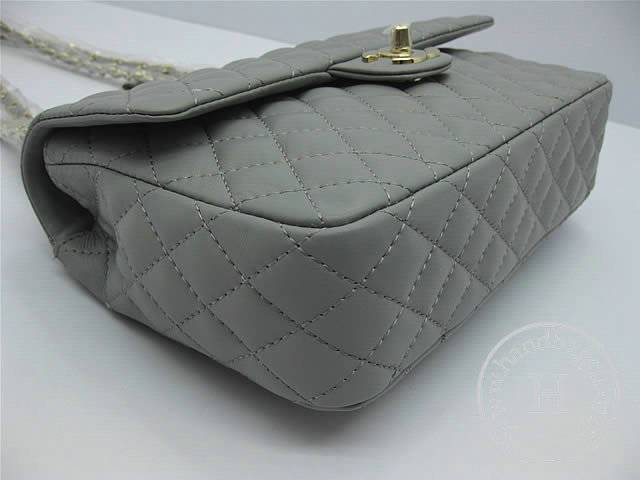 Chanel 46514 replica handbag Classic Grey lambskin leather with Gold hardware - Click Image to Close