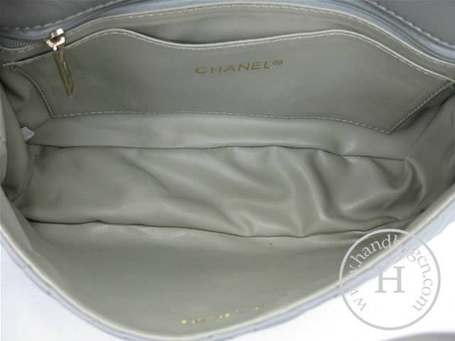 Chanel 46514 replica handbag Classic Grey lambskin leather with Gold hardware