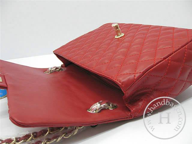 Chanel 46514 replica handbag Classic Red lambskin leather with Gold hardware - Click Image to Close
