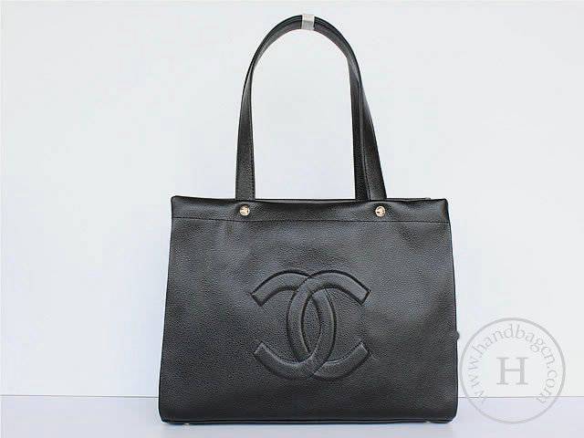 Chanel 46566 replica handbag Classic black cowhide leather with Gold hardware - Click Image to Close
