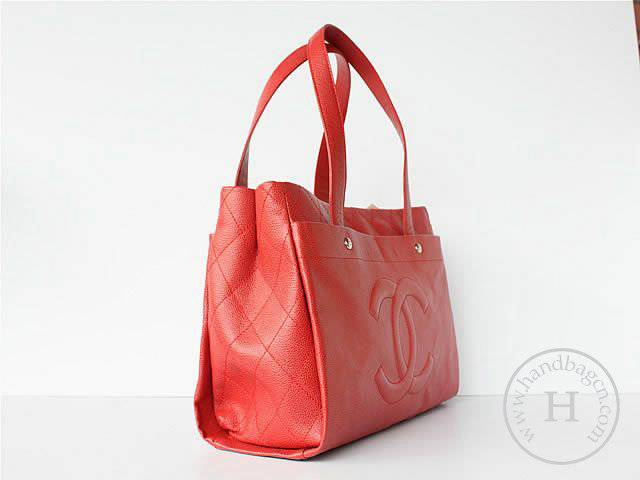 Chanel 46570 replica handbag Classic red cowhide leather with Silver hardware