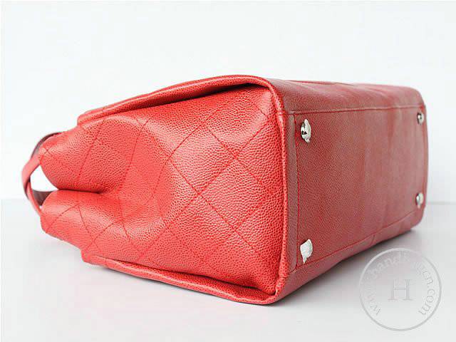 Chanel 46570 replica handbag Classic red cowhide leather with Silver hardware