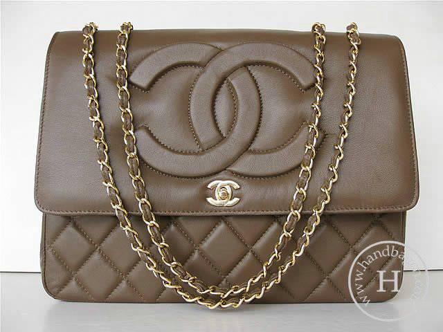 Chanel 46586 replica handbag Classic coffee lambskin leather with Gold hardware - Click Image to Close