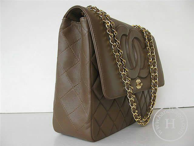 Chanel 46586 replica handbag Classic coffee lambskin leather with Gold hardware - Click Image to Close