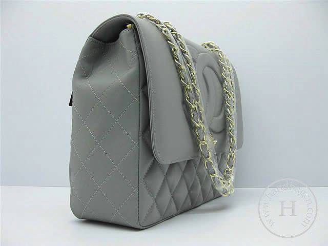 Chanel 46586 replica handbag Classic grey lambskin leather with Gold hardware - Click Image to Close