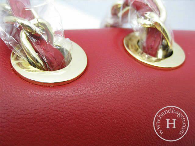 Chanel 46586 replica handbag Classic red lambskin leather with Gold hardware - Click Image to Close
