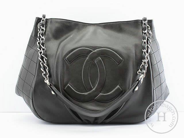 Chanel 46730 replica handbag Classic black lambskin leather with Silver hardware - Click Image to Close