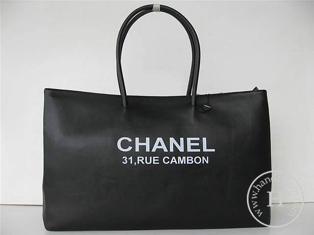 Chanel 46882 replica handbag Classic black calf leather