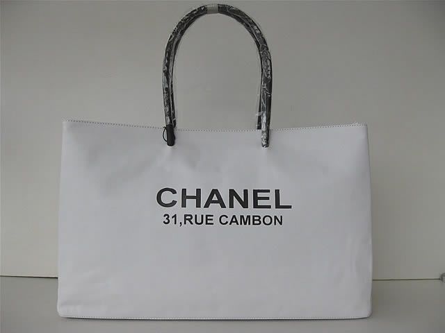 Chanel 46882 replica handbag Classic white calf leather