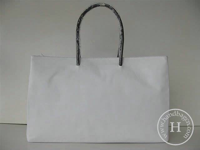 Chanel 46882 replica handbag Classic white calf leather