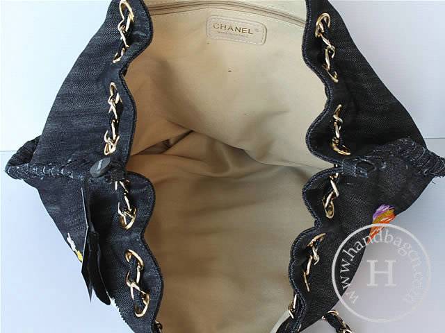 Chanel 46890 black Replica Denim Shoulder Handbag