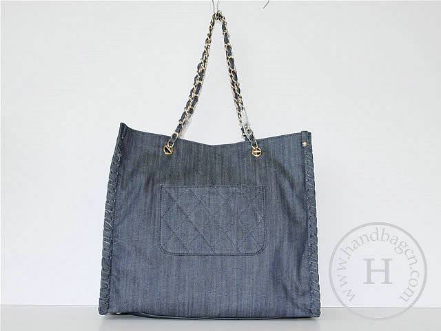 Chanel 46891 Replica Blue Denim Shoulder Handbag
