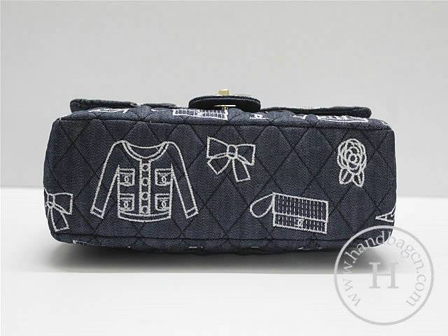 Chanel 46892 Replica Blue Denim Shoulder Handbag - Click Image to Close