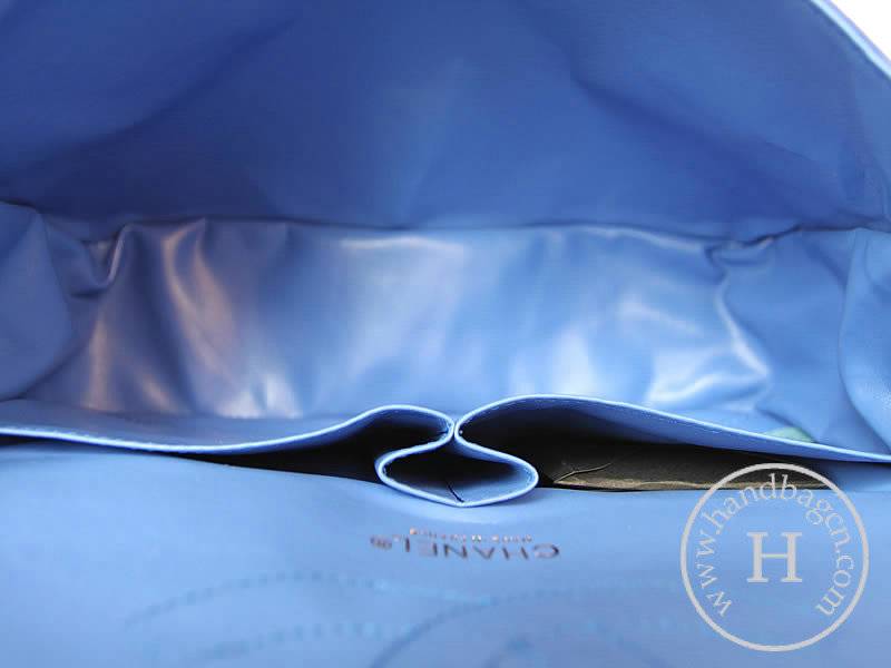 Chanel 47274 Replica Handbag Blue Lambskin Leather With Gold Hardware