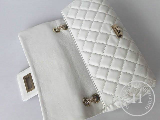 Chanel 47359 Replica Handbag White Lambskin Leather With Gold Hardware
