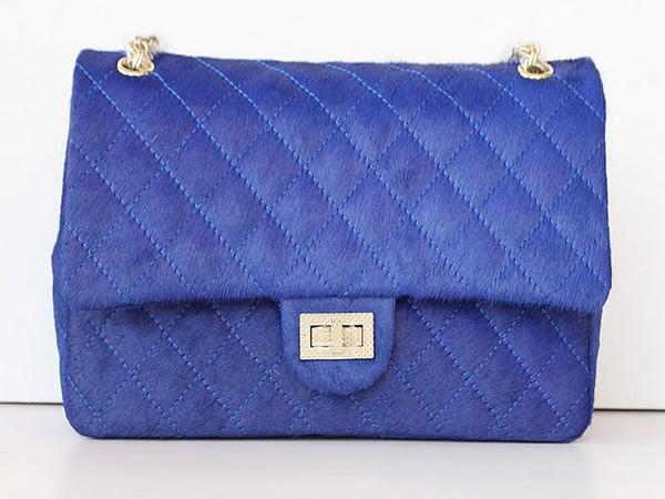 Chanel 46980 Replica Handbag Blue Horsehair With Gold Hardware Chanel 46980 Replica Handbag Blue Horsehair With Gold Hardware