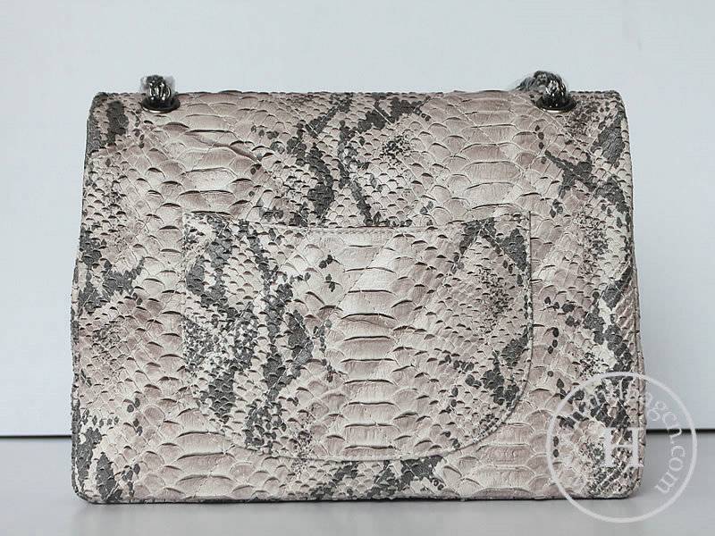 Chanel 47695 Replica Handbag Grey Pythonskin Veins Leather - Click Image to Close