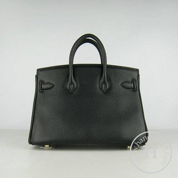 Hermes birkin 25cm 6068 Black Cow Leather With Gold Hardware