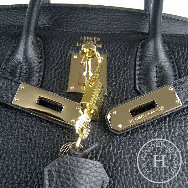 Hermes Birkin 30cm 6088 Black Calfskin Leather With Gold Hardware