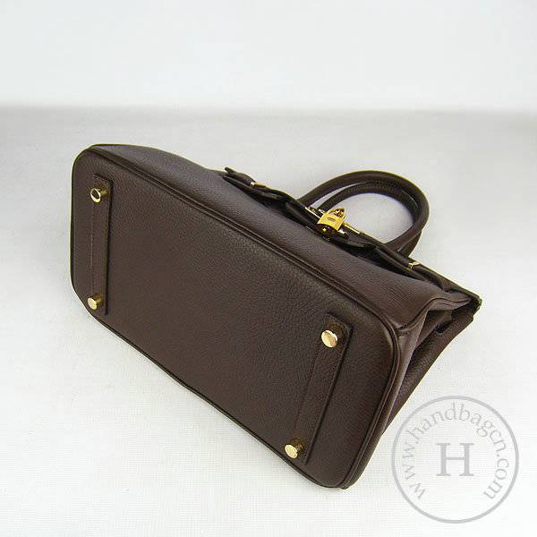 Hermes Birkin 30cm 6088 Dark Coffee Calfskin Leather With Gold Hardware