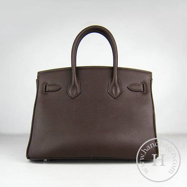 Hermes Birkin 30cm 6088 Dark Coffee Calfskin Leather With Silver Hardware